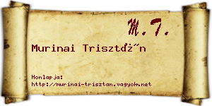 Murinai Trisztán névjegykártya